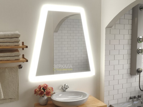 Зеркало в ванную комнату с подсветкой Гави 90х90 см